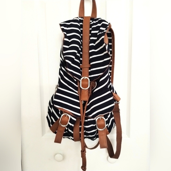 Navy Striped Backpack - Picture 9 of 10